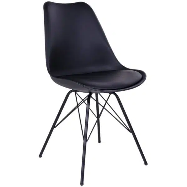 Oslo Eetkamerstoel - zwart - Set van 2