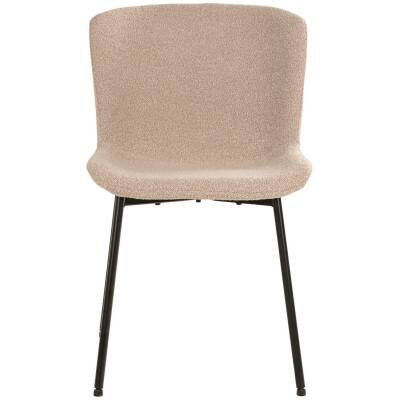 Maceda Eetkamerstoel - beige bouclé - Set van 2
