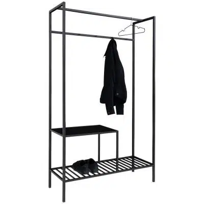 Vita Kledingkast - Zwart - 101x38x170 cm