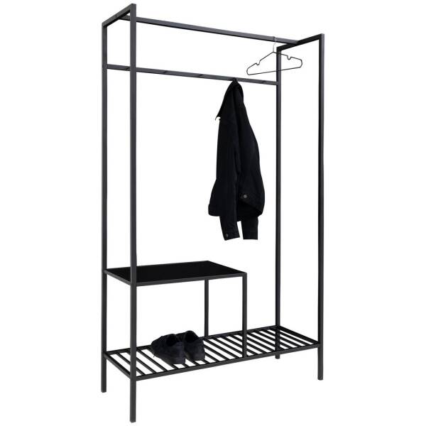 Meubels 10 Vita Kledingkast - Zwart - 101x38x170 cm
