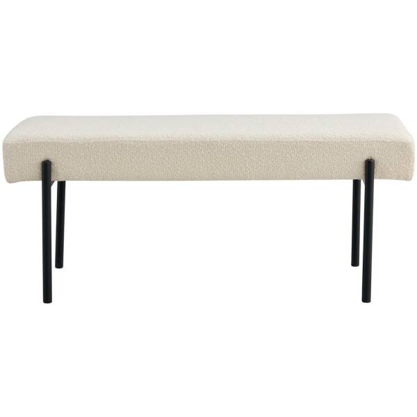 Swindon Bank - Wit Bouclé - 100x36x42,5cm