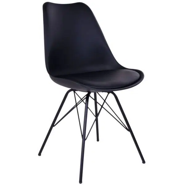 Oslo Eetkamerstoel - zwart - Set van 2