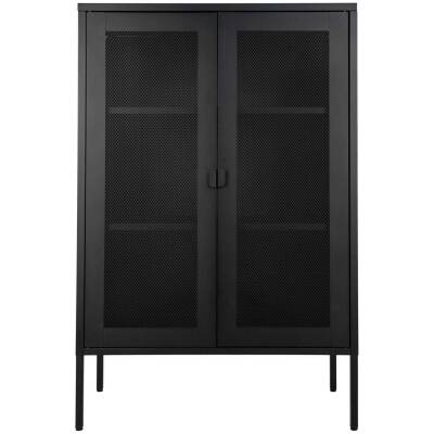 Melbourne Vitrinekast - Zwart - 80x40x120 cm