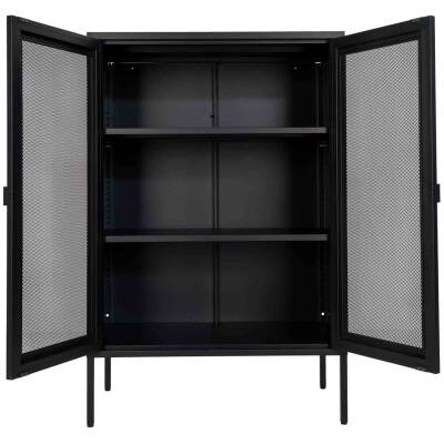 Melbourne Vitrinekast - Zwart - 80x40x120 cm