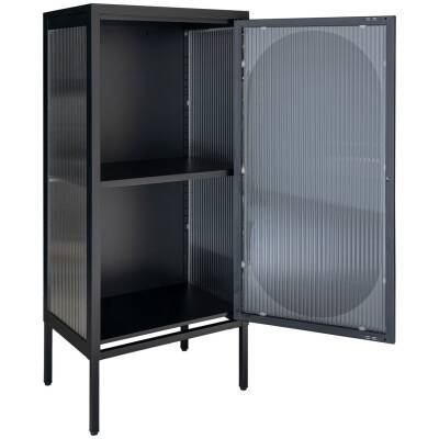 Adelaide Vitrinekast - Zwart - 50x35x110 cm