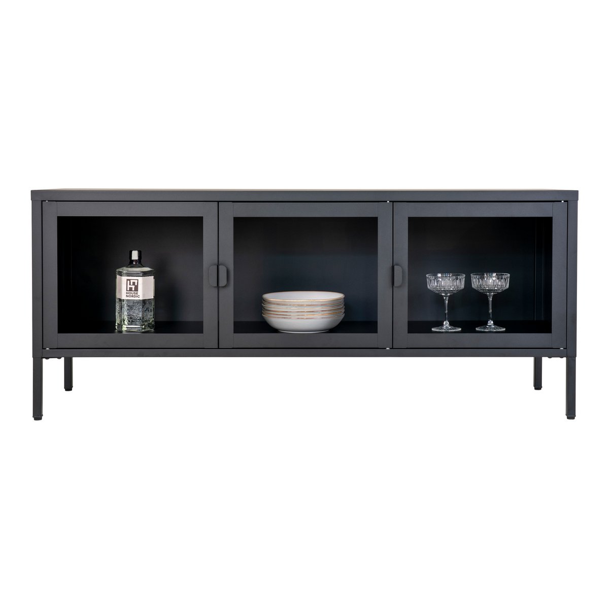 Brisbane TV-meubel - Zwart - 130x40x55 cm 2 Brisbane TV-meubel - Zwart - 130x40x55 cm