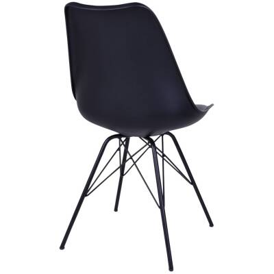 Oslo Eetkamerstoel - zwart - Set van 2