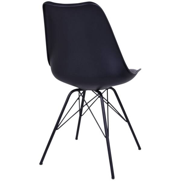 Oslo Eetkamerstoel - zwart - Set van 2