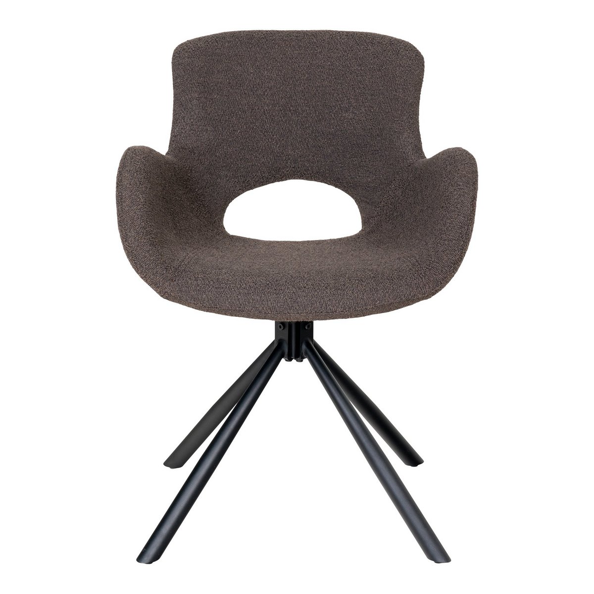 Amorim Eetkamerstoel - Grijs Bouclé - Draaivoet - Set van 2 2 Amorim Eetkamerstoel - Grijs Bouclé - Draaivoet - Set van 2