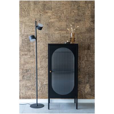 Adelaide Vitrinekast - Zwart - 50x35x110 cm