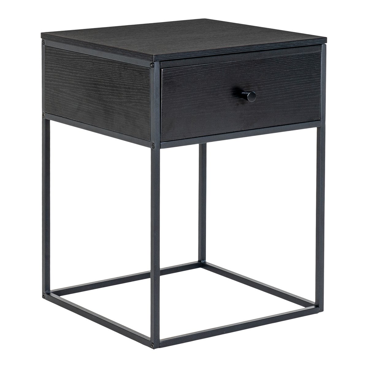 Vita Bijzettafel/kastje - zwart - 40x40x55cm 2 Vita Bijzettafel/kastje - zwart - 40x40x55cm