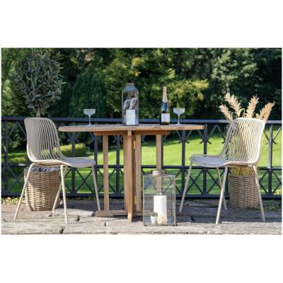 Branson tuinstoel - zand - set van 4