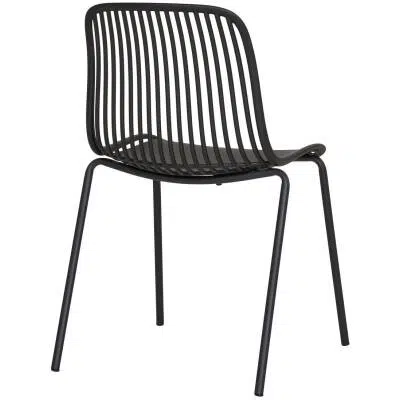 Branson tuinstoel - Zwart - set van 4