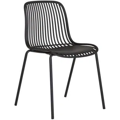 Branson tuinstoel - Zwart - set van 4