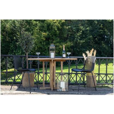 Branson tuinstoel - Zwart - set van 4