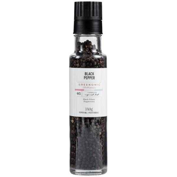 Eten en Drinken 20 Greenomic pepermolen - zwarte peper - 140gr