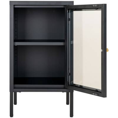 Dalby vitrinekast - Zwart - 38x35x70 cm