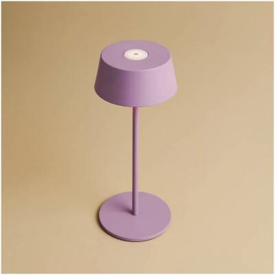Hugo violet/lila oplaadbare tafellamp - dimbaar - tot 120 uur