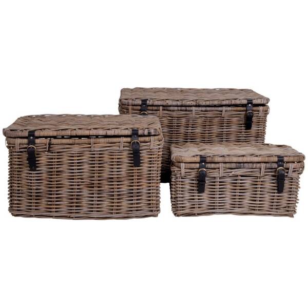 Depok Opbergkoffer - Grijs - Set van 3