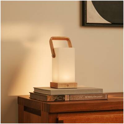 Tavellio - Harper - Lichtbruine houten lamp