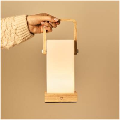Tavellio - Harper - Lichtbruine houten lamp