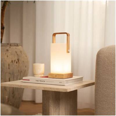 Tavellio - Harper - Lichtbruine houten lamp