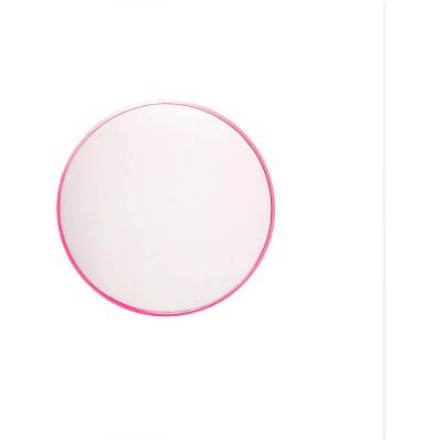 Roze wandspiegel - rond - metaal - Ø60cm