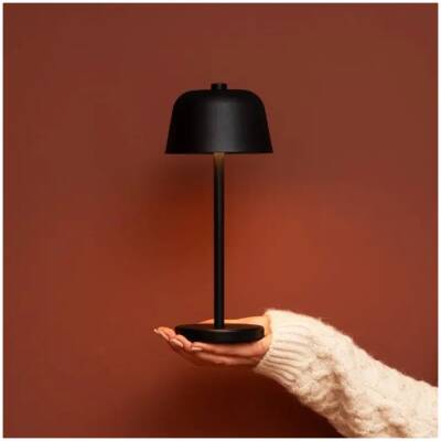 Anton Zwarte Oplaadbare Tafellamp - 120 uur