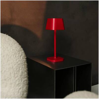 Ava rood - oplaadbare tafellamp - dimbaar - tot 120 uur