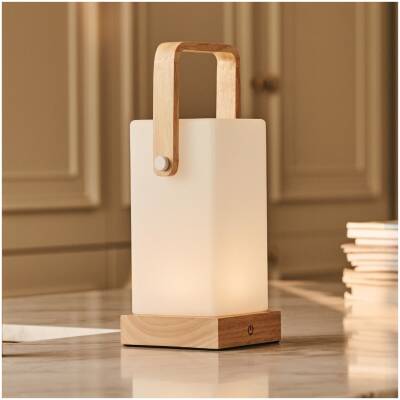 Tavellio - Harper - Lichtbruine houten lamp