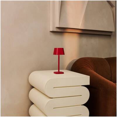 Ava rood - oplaadbare tafellamp - dimbaar - tot 120 uur