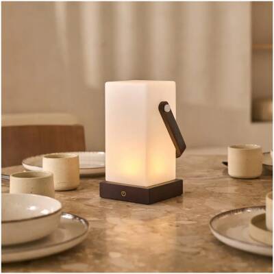 Harper Donkerbruine Houten Lamp – tot 80 uur - Tavellio