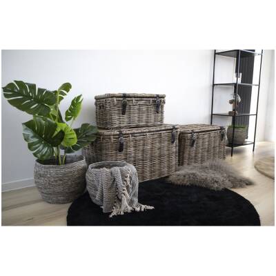 Depok Opbergkoffer - Grijs - Set van 3