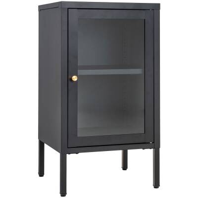Dalby vitrinekast - Zwart - 38x35x70 cm