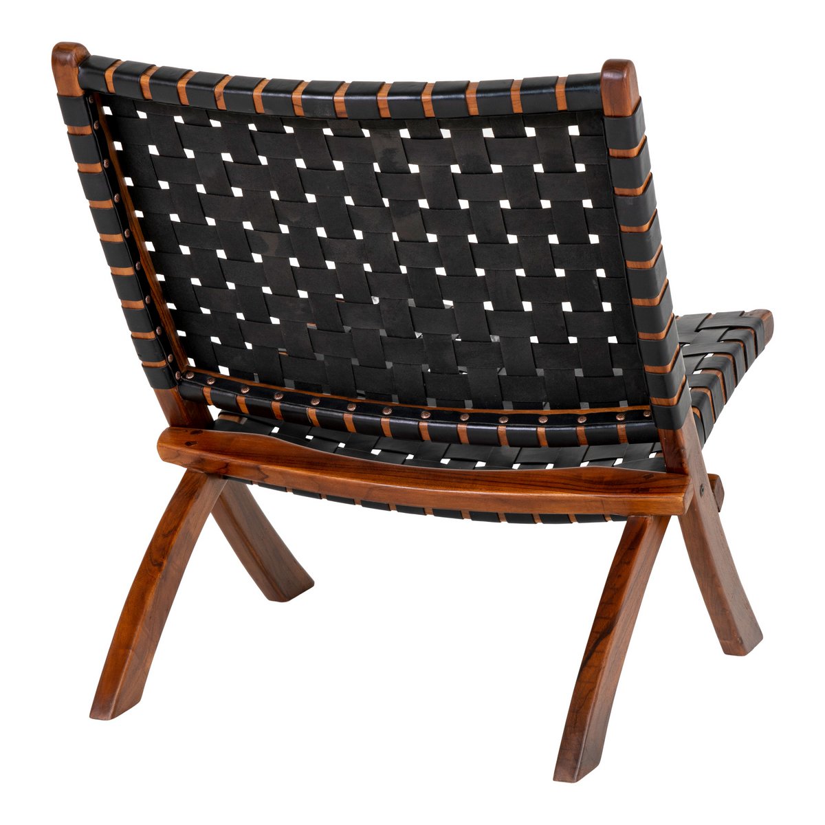 Perugia Klapstoel - Teakhout, Leer, Zwart - 66x74x73 cm 5 Perugia Klapstoel - Teakhout, Leer, Zwart - 66x74x73 cm