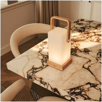 Tavellio - Harper - Lichtbruine houten lamp