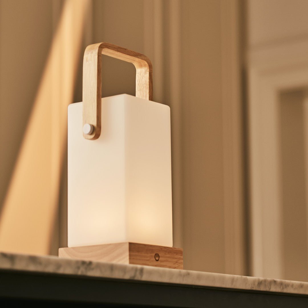 Tavellio - Harper lichtbruine houten lamp 2 Tavellio - Harper - Lichtbruine houten lamp