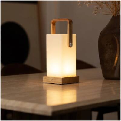 Tavellio - Harper - Lichtbruine houten lamp