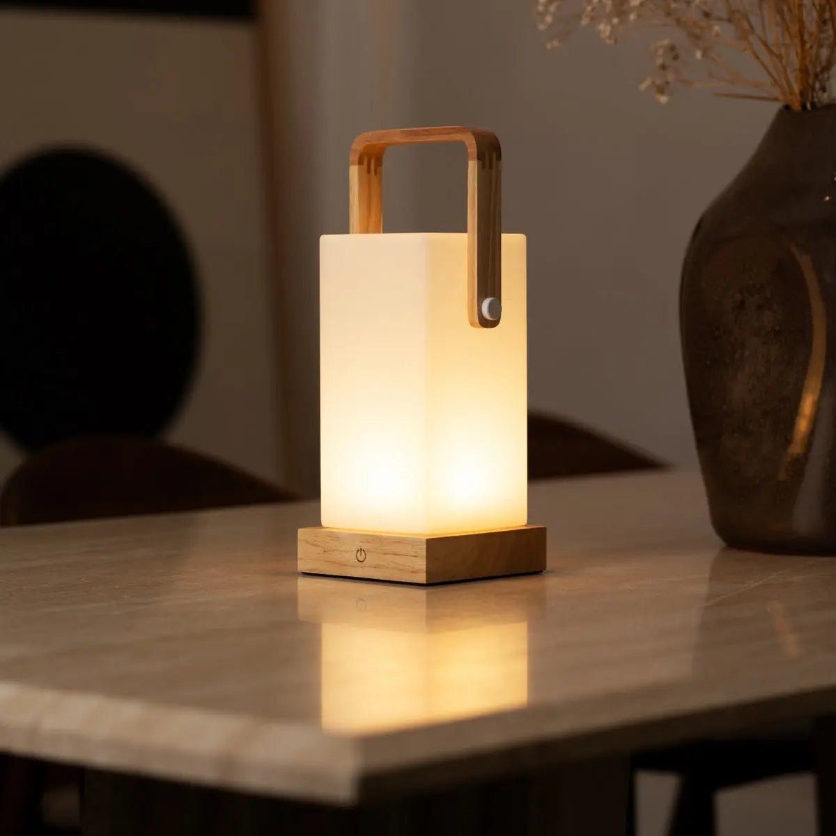 Tavellio - Harper lichtbruine houten lamp 3 Tavellio - Harper - Lichtbruine houten lamp