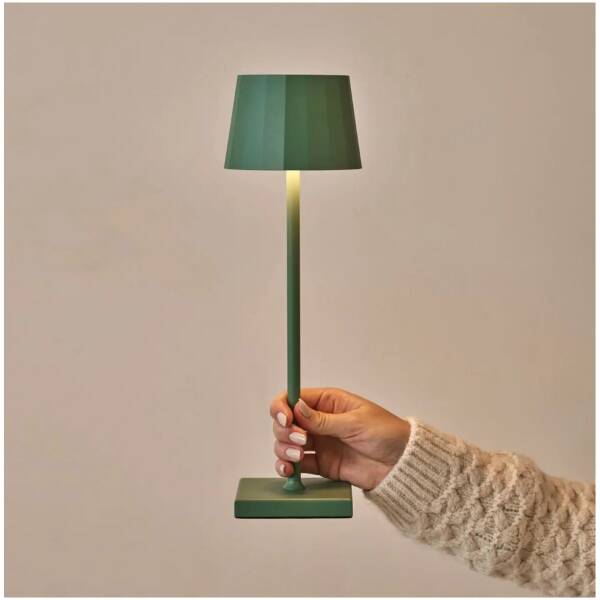 Verlichting 7 Wouter groen oplaadbare tafellamp - tot 120 uur