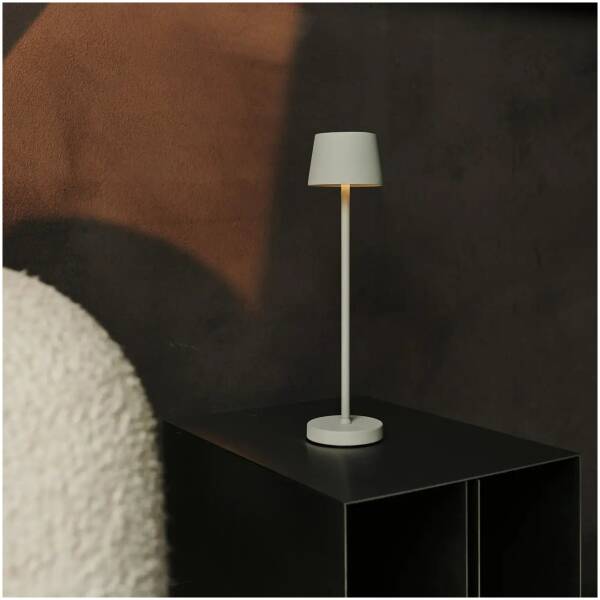 Verlichting 3 Vondel Mini Shadow Gray oplaadbare tafellamp – dimbaar – tot 60 uur