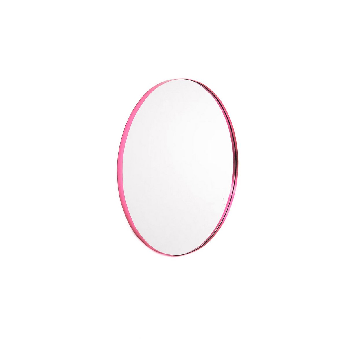 Roze wandspiegel - rond - metaal - Ø60cm 2 Roze wandspiegel - rond - metaal - Ø60cm