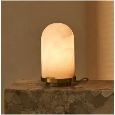 Mateo Albasten Lamp met Gouden Bodem