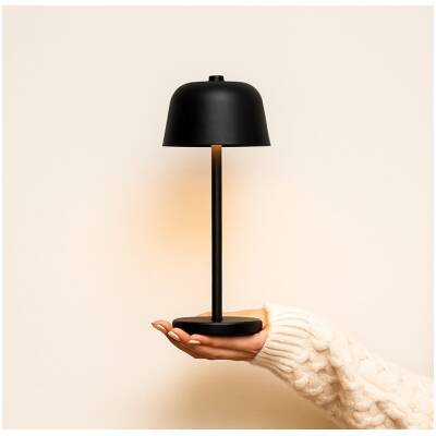 Anton Zwarte Oplaadbare Tafellamp - 120 uur