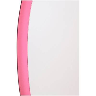 Roze wandspiegel - rond - metaal - Ø40cm
