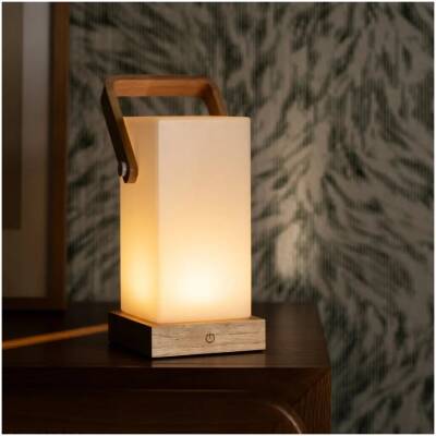 Tavellio - Harper - Lichtbruine houten lamp