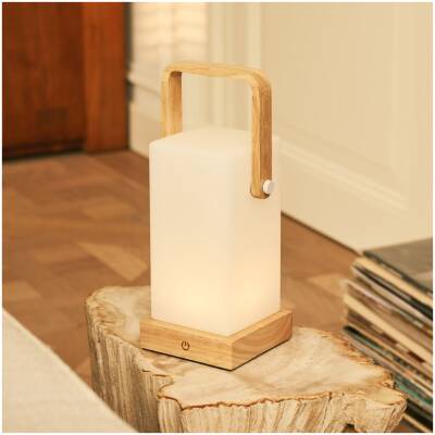 Tavellio - Harper - Lichtbruine houten lamp