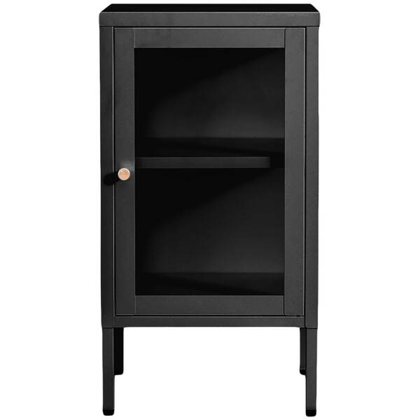 Dalby vitrinekast - Zwart - 38x35x70 cm