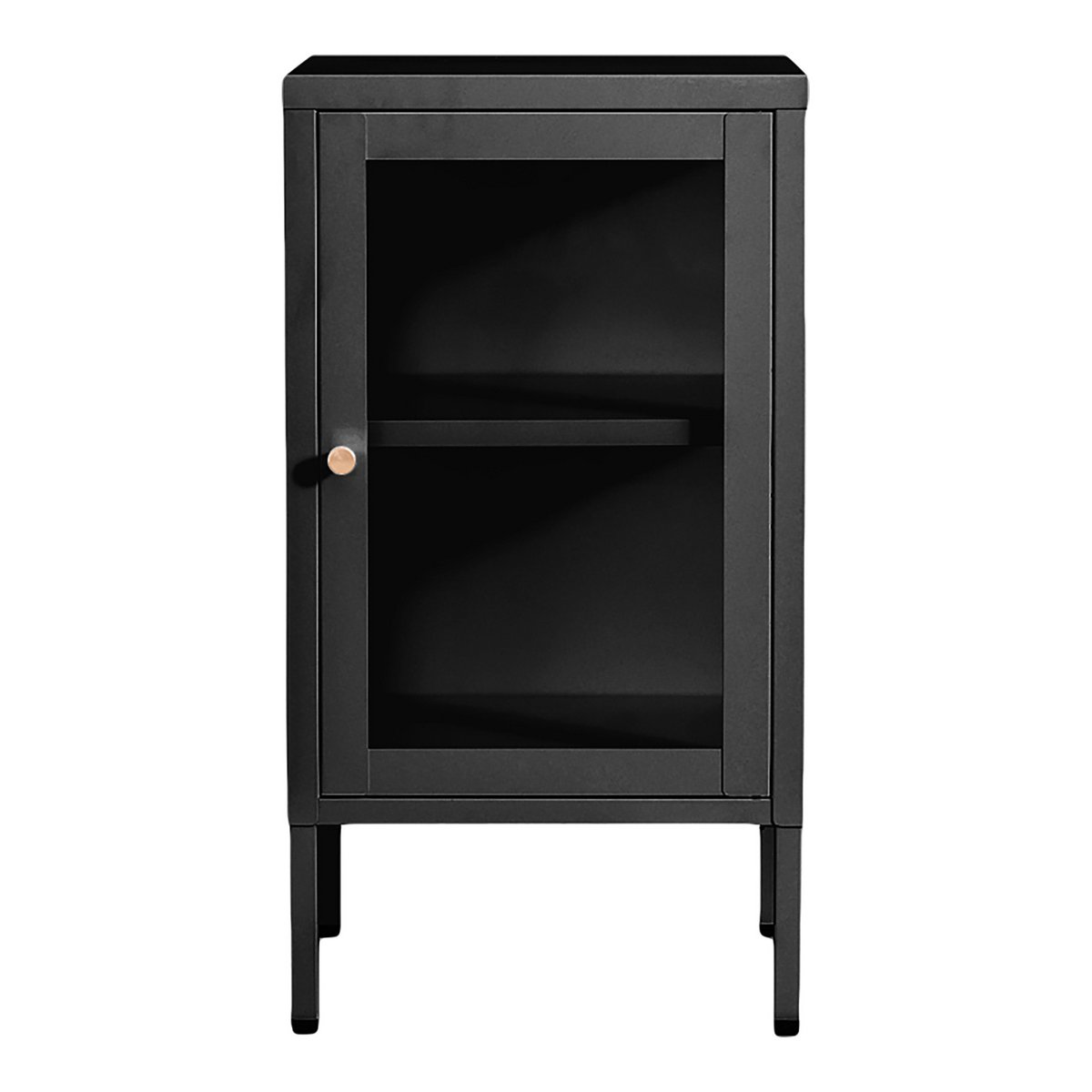 Dalby vitrinekast - Zwart - 38x35x70 cm 1 Dalby vitrinekast - Zwart - 38x35x70 cm