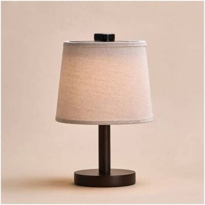Rover houten lamp - Donkerbruin – oplaadbaar, draadloos en dimbaar - 100uur